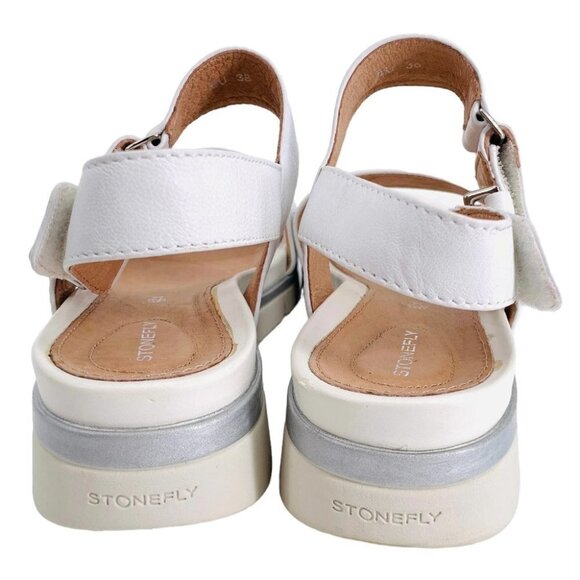 White Perforated Sandals - Picture 6 of 10